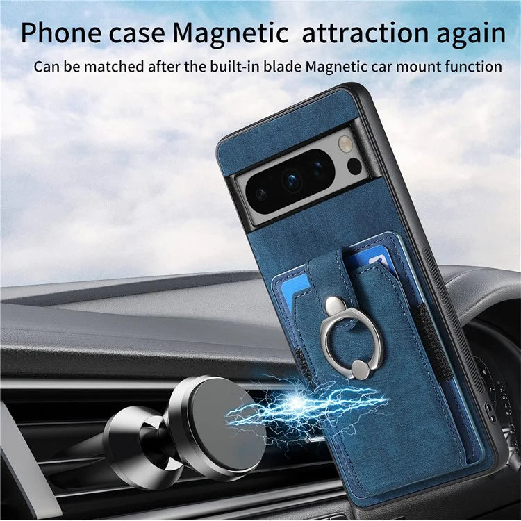 D2 For Google Pixel 8 Pro Cover Ring Kickstand Holder TPU Phone Protective Case