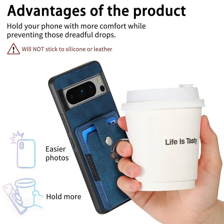 D2 For Google Pixel 8 Pro Cover Ring Kickstand Holder TPU Phone Protective Case