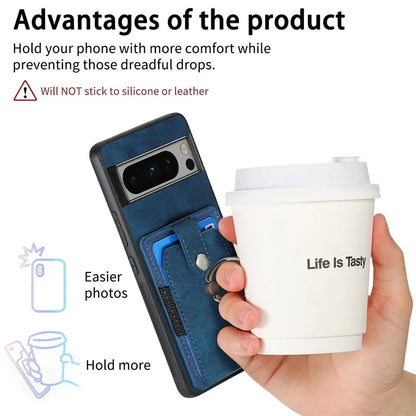D2 For Google Pixel 8 Pro Cover Ring Kickstand Holder TPU Phone Protective Case