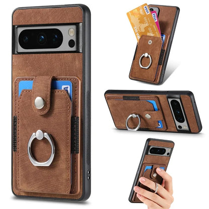 D2 For Google Pixel 8 Pro Cover Ring Kickstand Holder TPU Phone Protective Case