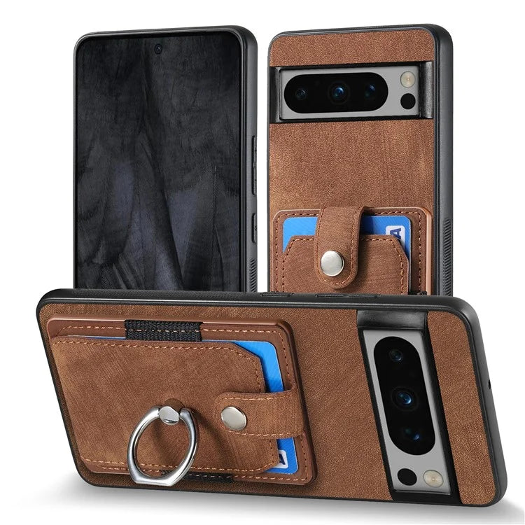 D2 For Google Pixel 8 Pro Cover Ring Kickstand Holder TPU Phone Protective Case