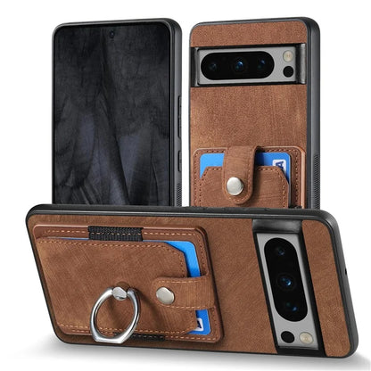 D2 For Google Pixel 8 Pro Cover Ring Kickstand Holder TPU Phone Protective Case