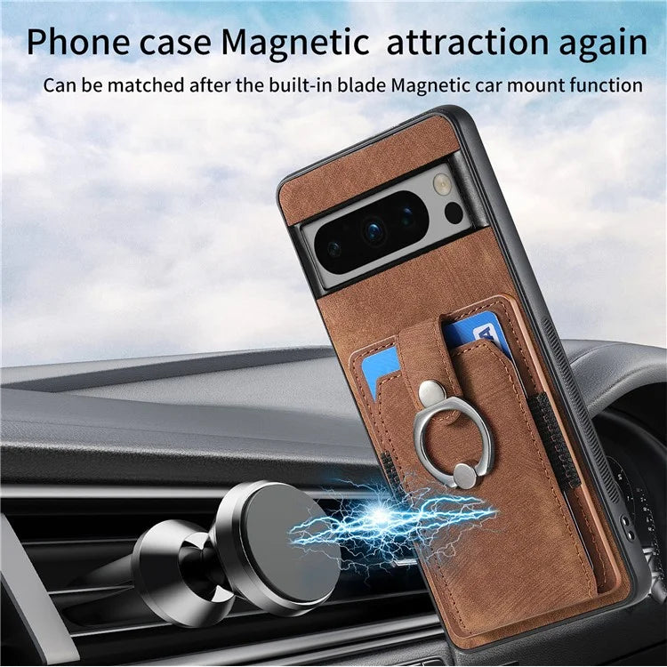 D2 For Google Pixel 8 Pro Cover Ring Kickstand Holder TPU Phone Protective Case