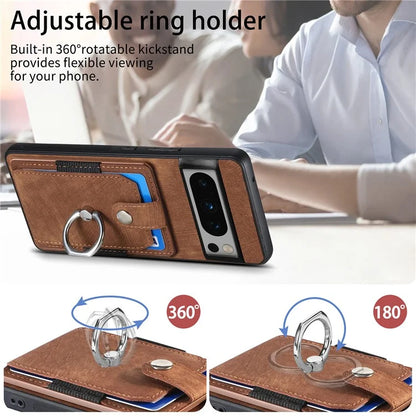 D2 For Google Pixel 8 Pro Cover Ring Kickstand Holder TPU Phone Protective Case