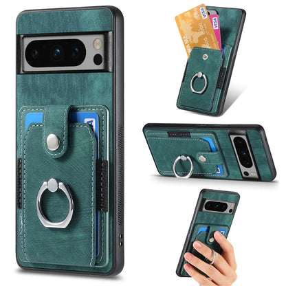D2 For Google Pixel 8 Pro Cover Ring Kickstand Holder TPU Phone Protective Case