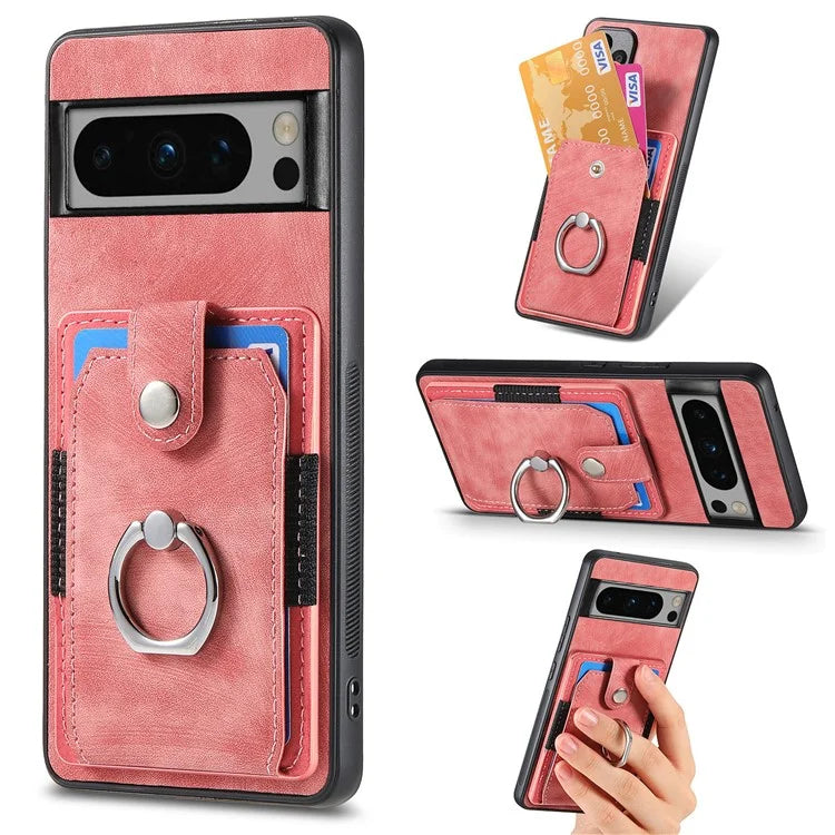 D2 For Google Pixel 8 Pro Cover Ring Kickstand Holder TPU Phone Protective Case