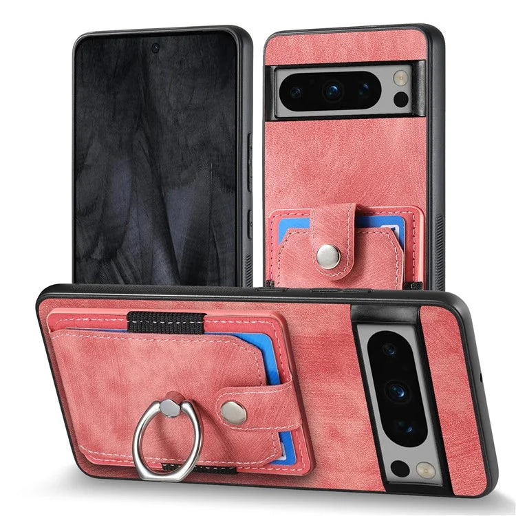 D2 For Google Pixel 8 Pro Cover Ring Kickstand Holder TPU Phone Protective Case