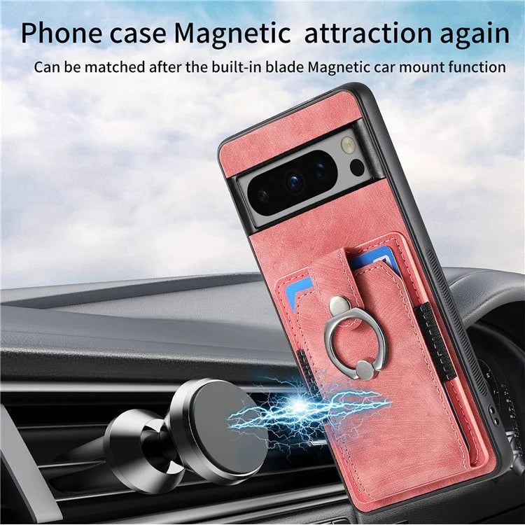 D2 For Google Pixel 8 Pro Cover Ring Kickstand Holder TPU Phone Protective Case