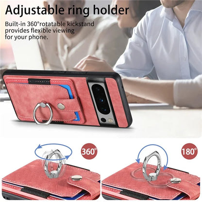 D2 For Google Pixel 8 Pro Cover Ring Kickstand Holder TPU Phone Protective Case