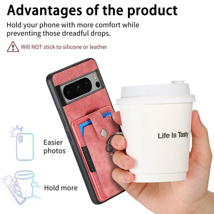 D2 For Google Pixel 8 Pro Cover Ring Kickstand Holder TPU Phone Protective Case