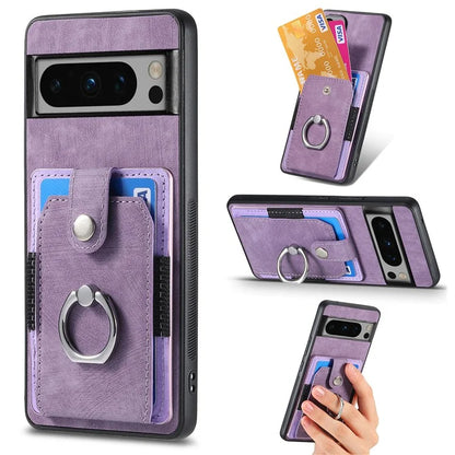 D2 For Google Pixel 8 Pro Cover Ring Kickstand Holder TPU Phone Protective Case
