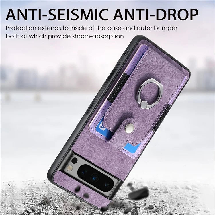 D2 For Google Pixel 8 Pro Cover Ring Kickstand Holder TPU Phone Protective Case