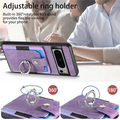D2 For Google Pixel 8 Pro Cover Ring Kickstand Holder TPU Phone Protective Case