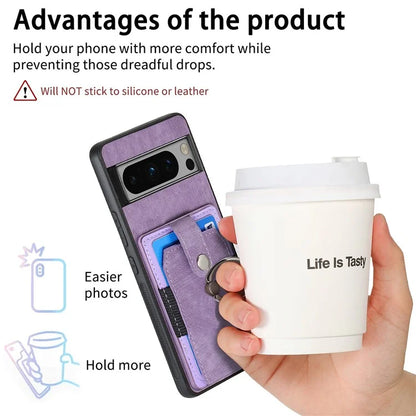 D2 For Google Pixel 8 Pro Cover Ring Kickstand Holder TPU Phone Protective Case