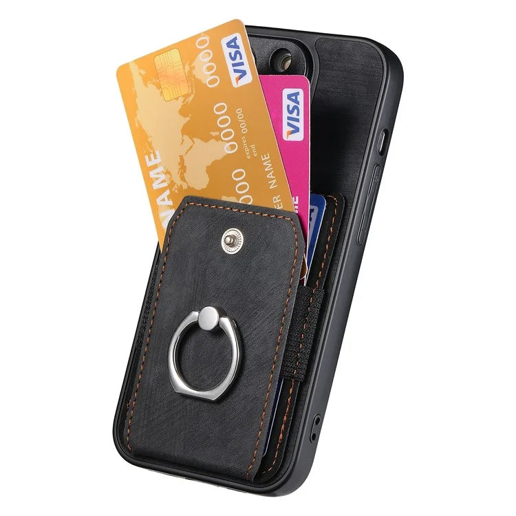 D2 For iPhone 12 Pro Max Case TPU+PU Leather Phone Shell with Kickstand
