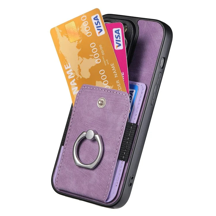 D2 For iPhone 12 Pro Case Anti-Drop TPU+PU Leather Kickstand Phone Shell