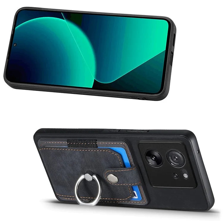 D2 For Xiaomi 13T Pro / 13T / Redmi K60 Ultra Ring Holder Kickstand Phone Cover Shockproof Phone Case