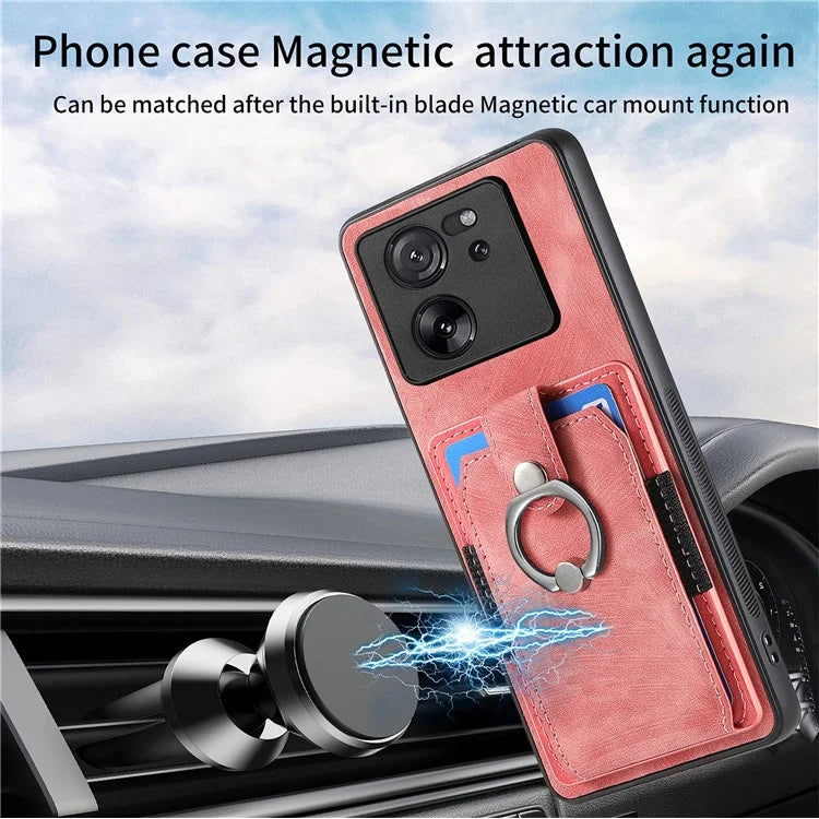 D2 For Xiaomi 13T Pro / 13T / Redmi K60 Ultra Ring Holder Kickstand Phone Cover Shockproof Phone Case