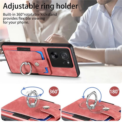 D2 For Xiaomi 13T Pro / 13T / Redmi K60 Ultra Ring Holder Kickstand Phone Cover Shockproof Phone Case