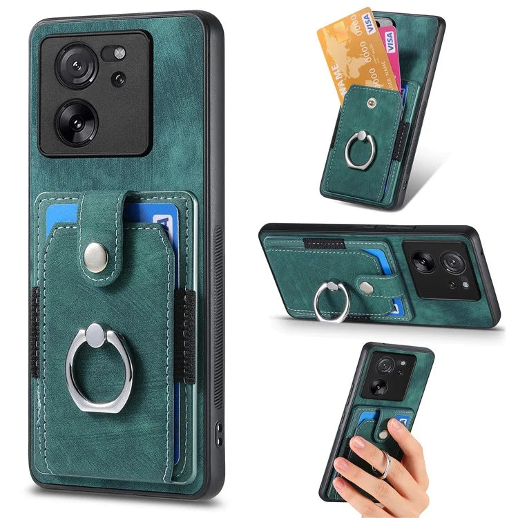 D2 For Xiaomi 13T Pro / 13T / Redmi K60 Ultra Ring Holder Kickstand Phone Cover Shockproof Phone Case