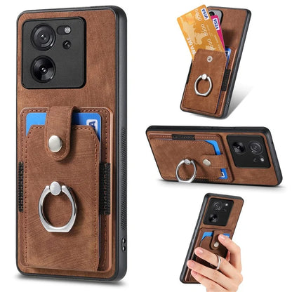D2 For Xiaomi 13T Pro / 13T / Redmi K60 Ultra Ring Holder Kickstand Phone Cover Shockproof Phone Case