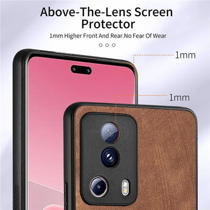 D2 Phone Case for Xiaomi 13 Lite / Civi 2 5G TPU+PU Leather Cover with Ring Kickstand