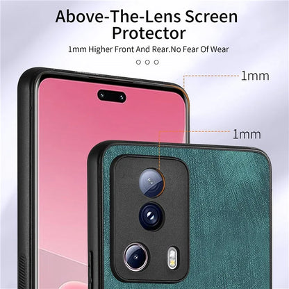 D2 Phone Case for Xiaomi 13 Lite / Civi 2 5G TPU+PU Leather Cover with Ring Kickstand