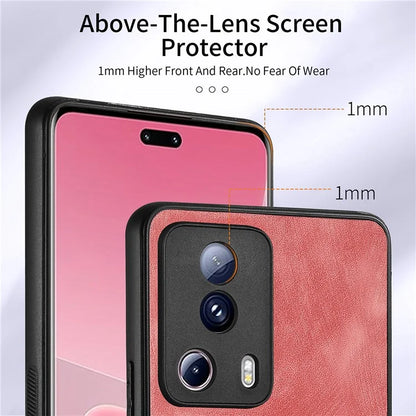D2 Phone Case for Xiaomi 13 Lite / Civi 2 5G TPU+PU Leather Cover with Ring Kickstand