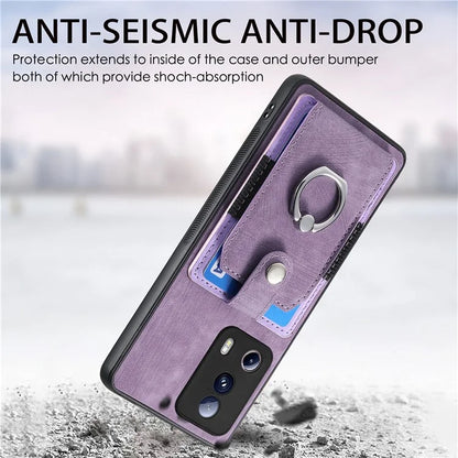 D2 Phone Case for Xiaomi 13 Lite / Civi 2 5G TPU+PU Leather Cover with Ring Kickstand