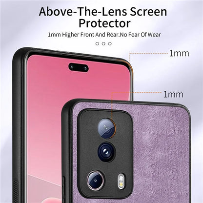 D2 Phone Case for Xiaomi 13 Lite / Civi 2 5G TPU+PU Leather Cover with Ring Kickstand