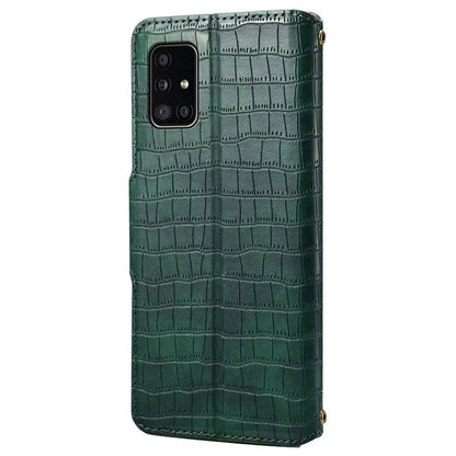 For Samsung Galaxy A51 4G SM-A515 Wallet Case PU Leather Crocodile Texture Phone Cover