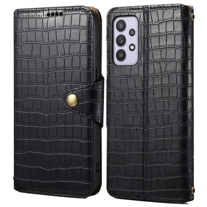 For Samsung Galaxy A32 5G / M32 5G Wallet Phone Case with Stand Crocodile Texture Leather Cover
