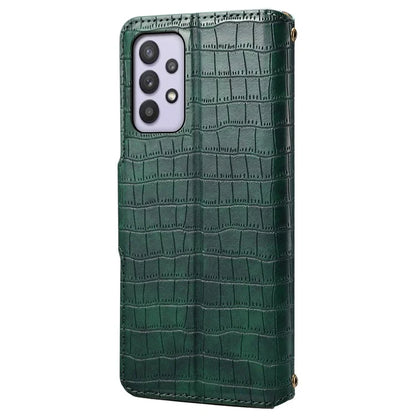 For Samsung Galaxy A32 5G / M32 5G Wallet Phone Case with Stand Crocodile Texture Leather Cover