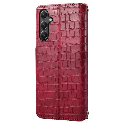 For Samsung Galaxy A34 5G Case Crocodile Texture Leather Stand Folio Smartphone Cover