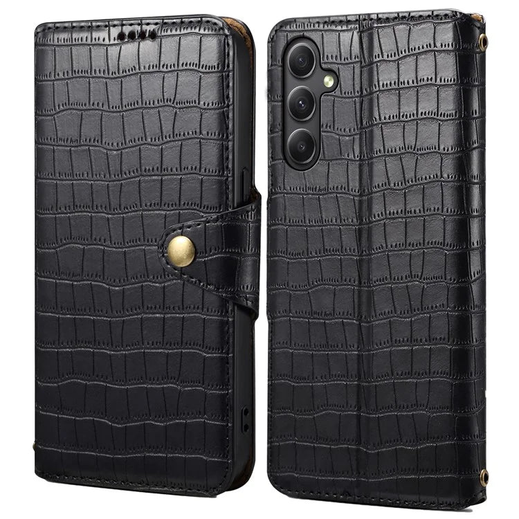 For Samsung Galaxy A34 5G Case Crocodile Texture Leather Stand Folio Smartphone Cover