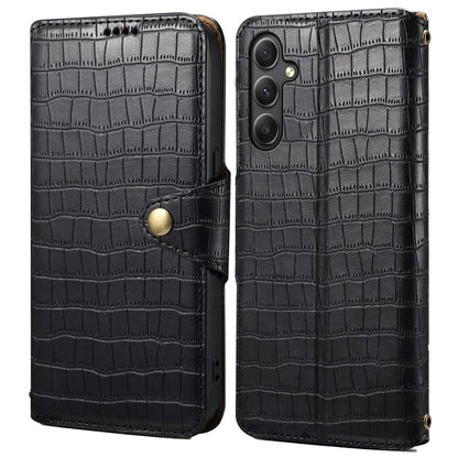 For Samsung Galaxy A34 5G Case Crocodile Texture Leather Stand Folio Smartphone Cover