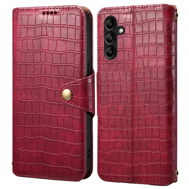 For Samsung Galaxy A05s 4G Wallet Phone Case Crocodile Texture Leather Folio Flip Cover