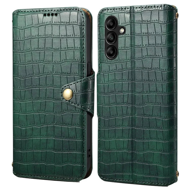For Samsung Galaxy A05s 4G Wallet Phone Case Crocodile Texture Leather Folio Flip Cover