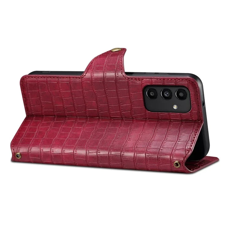 For Samsung Galaxy A13 5G Case Crocodile Texture Wallet Leather Phone Cover