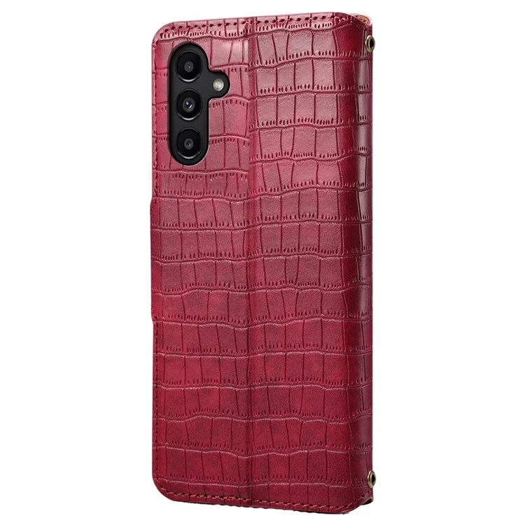 For Samsung Galaxy A14 5G / 4G Leather Case Crocodile Texture Flip Wallet Phone Cover