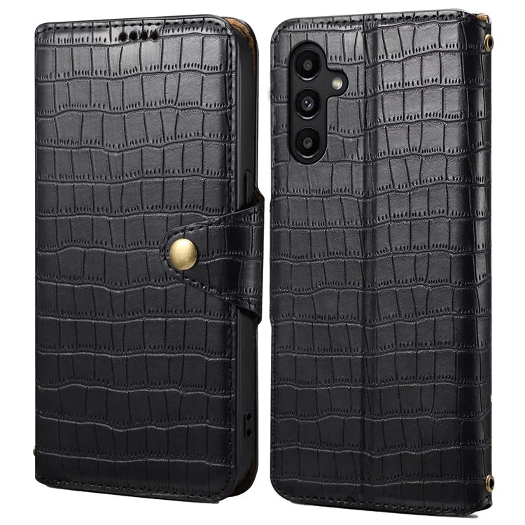 For Samsung Galaxy A14 5G / 4G Leather Case Crocodile Texture Flip Wallet Phone Cover