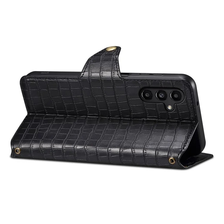 For Samsung Galaxy A14 5G / 4G Leather Case Crocodile Texture Flip Wallet Phone Cover