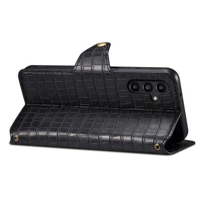 For Samsung Galaxy A14 5G / 4G Leather Case Crocodile Texture Flip Wallet Phone Cover