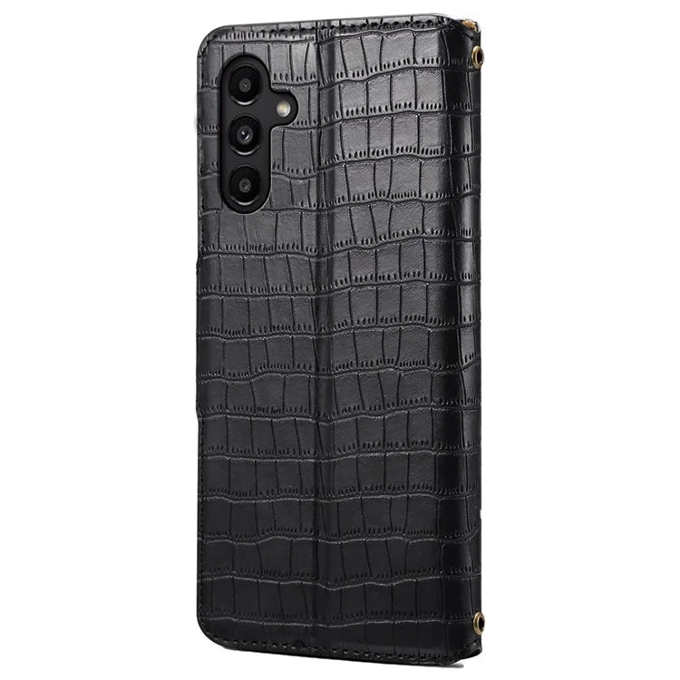 For Samsung Galaxy A14 5G / 4G Leather Case Crocodile Texture Flip Wallet Phone Cover