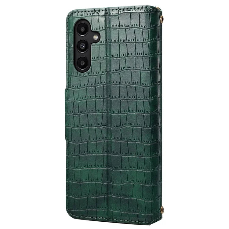 For Samsung Galaxy A14 5G / 4G Leather Case Crocodile Texture Flip Wallet Phone Cover