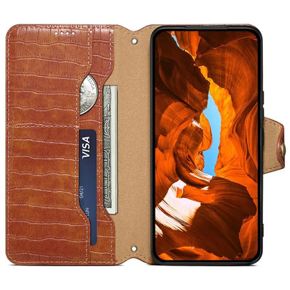 For Samsung Galaxy A05 4G Anti-Scratch Wallet Phone Cover PU Leather Phone Stand Case (Crocodile Texture)