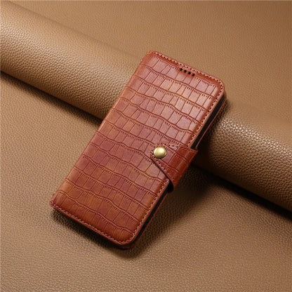 For Samsung Galaxy A05 4G Anti-Scratch Wallet Phone Cover PU Leather Phone Stand Case (Crocodile Texture)
