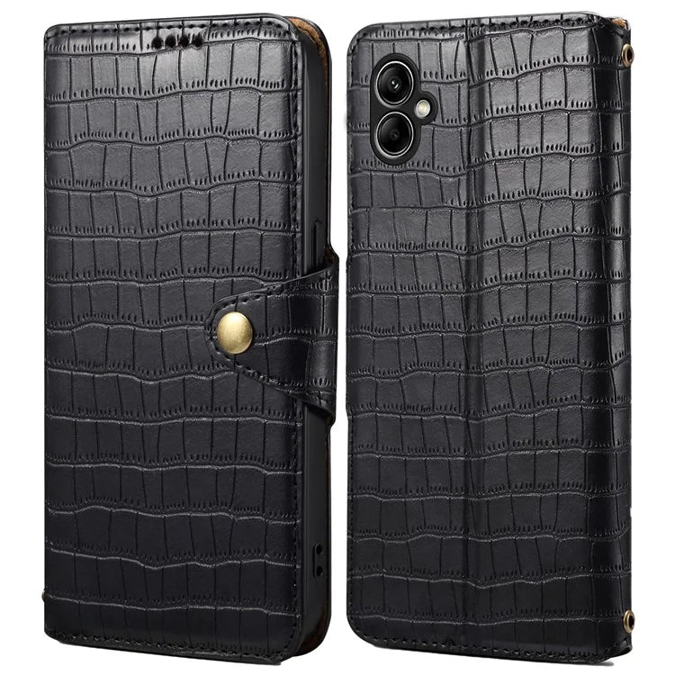 For Samsung Galaxy A05 4G Anti-Scratch Wallet Phone Cover PU Leather Phone Stand Case (Crocodile Texture)