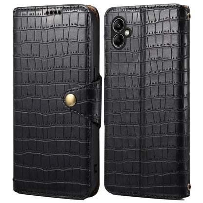 For Samsung Galaxy A05 4G Anti-Scratch Wallet Phone Cover PU Leather Phone Stand Case (Crocodile Texture)