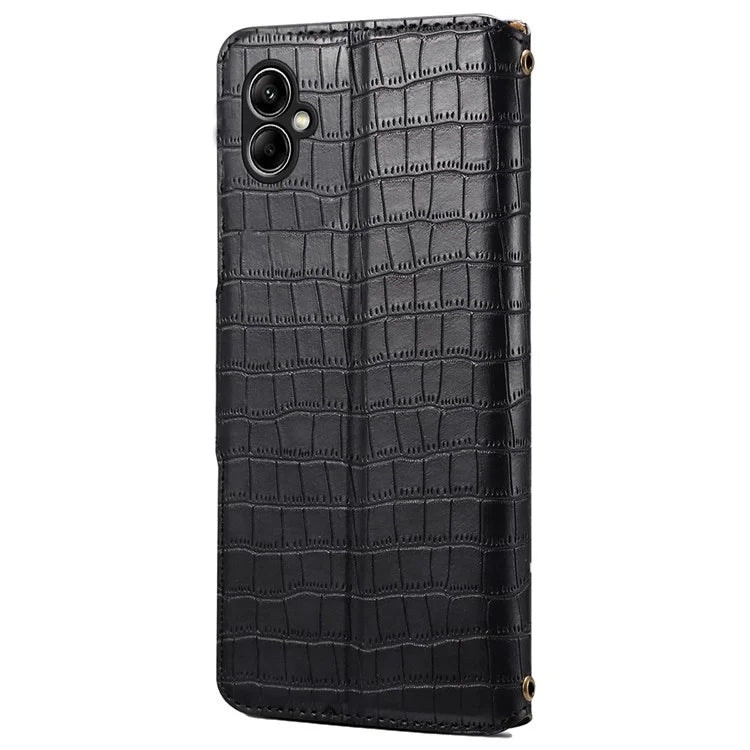 For Samsung Galaxy A05 4G Anti-Scratch Wallet Phone Cover PU Leather Phone Stand Case (Crocodile Texture)